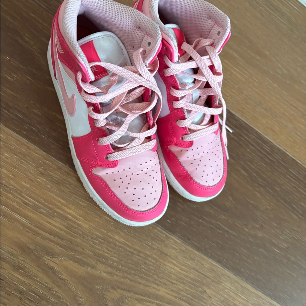 Nike Kids Air Jordan’s Pink and White Sneakers
